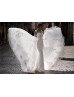 Ivory Lace Tulle Modern Wedding Dress With Detachable Train Ivory Lace Tulle Modern Wedding Dress With Detachable Train